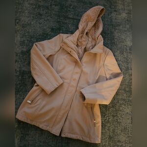 Kenneth Cole Women's Tan Hooded Jacket
